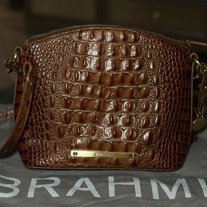 Brahmin Mini Duxbury Crossbody Bag Toasted Almond